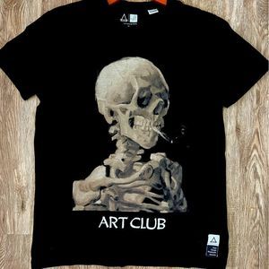 Eleven Paris Mens Art Club Graphic T-Shirt, Black, Med
